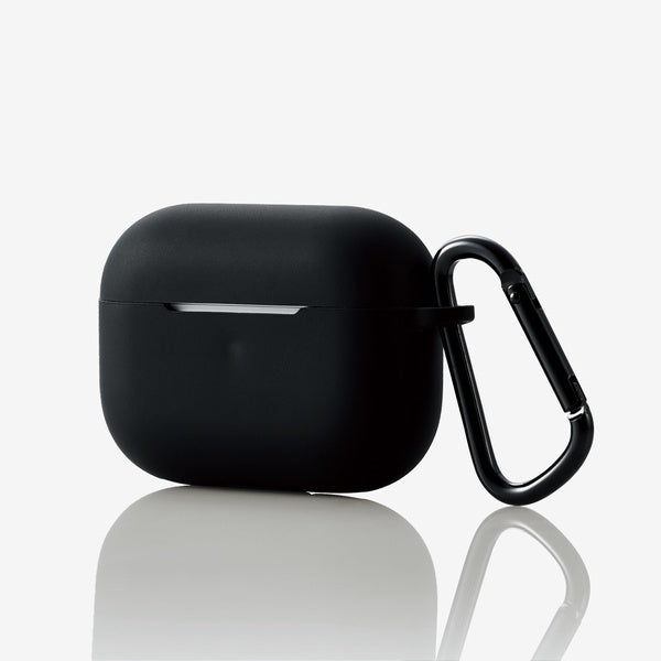 エレコム AirPods Pro対応ｱｸｾｻﾘ/ｼﾘｺﾝｹｰｽ/ｺﾈｸﾀｷｬｯﾌﾟ/ｶﾗﾋﾞﾅ付/ﾌﾞﾗｯｸ