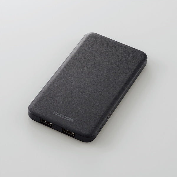 エレコム ﾓﾊﾞｲﾙﾊﾞｯﾃﾘｰ/ﾘﾁｳﾑｲｵﾝ電池/薄型/5000mAh/2.1A/PSE適合/ﾌﾞﾗｯｸ