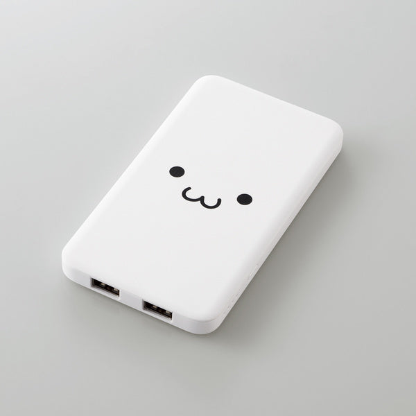 エレコム ﾓﾊﾞｲﾙﾊﾞｯﾃﾘｰ/ﾘﾁｳﾑｲｵﾝ電池/薄型/5000mAh/2.1A/PSE適合/ﾎﾜｲﾄﾌｪｲｽ