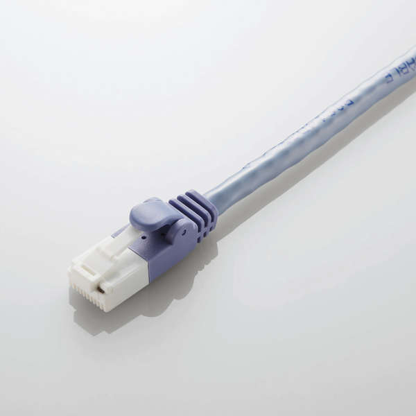 エレコム LANｹｰﾌﾞﾙ/CAT6対応/EU RoHS指令準拠/爪折れ防止/簡易ﾊﾟｯｹｰｼﾞ仕様/50m/ﾌﾞﾙｰ