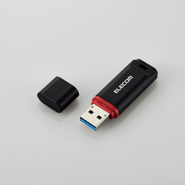 エレコム USBﾒﾓﾘｰ/USB3.2(Gen1)対応/ｷｬｯﾌﾟ式/ﾃﾞｰﾀ復旧ｻｰﾋﾞｽ付/64GB/ﾌﾞﾗｯｸ