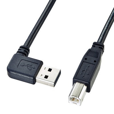 サンワサプライ 両面挿せるL型USBケーブル(A-B 標準） KU-RL3