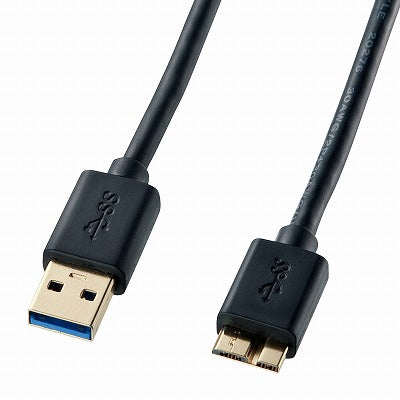 サンワサプライ USB3.0マイクロケーブル(A-MicroB)　0.5m KU30-AMC05BK