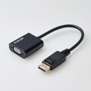 変換アダプタ/DisplayPort-VGA/ブラック