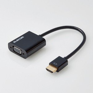 変換アダプタ/HDMI-VGA/ブラック