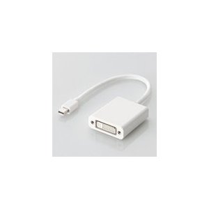 エレコム Mini DisplayPort - DVI-D変換アダプタ　0.15m　ホワイト　AD-MDPDVIWH AD-MDPDVIWH