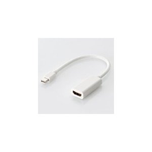 エレコム Mini DisplayPort - HDMI変換アダプタ　0.15m　ホワイト　AD-MDPHDMIWH AD-MDPHDMIWH