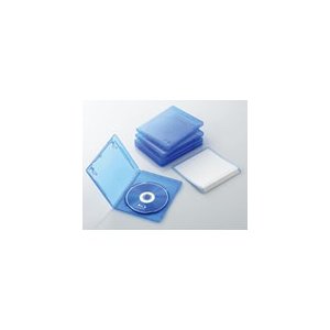 エレコム ブルーレイディスクケース/1枚収納/5パック/クリアブルー CCD-BLU105CBU