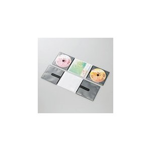 エレコム CD/DVD用スリム収納ソフトケース 2枚収納タイプ ブラック  CCD-DP2C10BK CCD-DP2C10BK