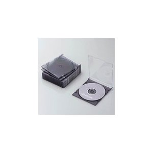 エレコム Blu-ray/DVD/CDケース(スリム/PS/1枚収納) CCD-JSCS10シリーズ クリアブラック CCD-JSCS10CBK CCD-JSCS10CBK