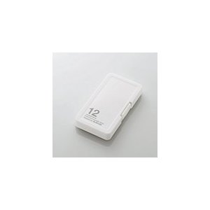 エレコム SD/microSDカードケース(プラスチックタイプ)[SDメモリーカード6枚、microSDメモリーカード6枚収納…[CMC-SDCPP12WH]