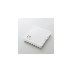 エレコム SD/microSDカードケース(プラスチックタイプ)[SDメモリーカード12枚、microSDメモリーカード12枚収…[CMC-SDCPP24WH]