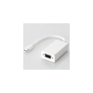 エレコム Mini DisplayPort ? VGA変換アダプタ　0.15m　ブラック　AD-MDPVGAWH AD-MDPVGAWH