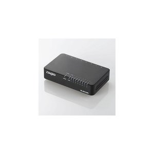 エレコム Giga対応スイッチングHub/8ポート/プラスチック筐体/電源外付モデル/ブラック EHC-G08PA2-B