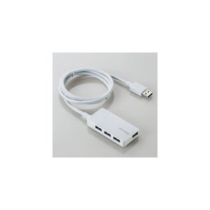 エレコム USB3.0対応ACアダプタ付き4ポートUSBハブ ホワイト U3H-A408SWH U3H-A408SWH