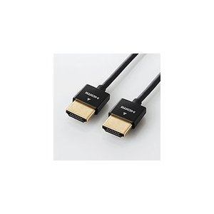 エレコム スーパースリムイーサネット対応HDMIケーブル HDMI(タイプA)-HDMI(タイプA) DH-HD14SSシリーズ 1.0m DH-HD14SS10BK DH-HD14SS10BK