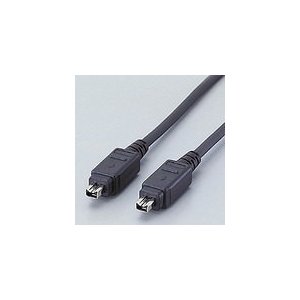 エレコム IEEE1394ケーブル ブラック 4ピン ⇔ 4ピン 1m IE-441BK || ケーブル 4ピン IEEE1394 パソコン