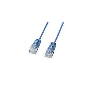 サンワサプライ カテゴリ6準拠極細LANケーブル KB-SL6-05BL