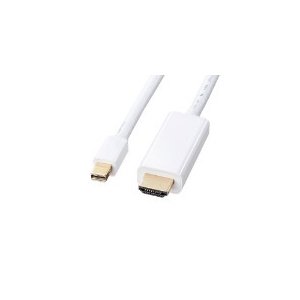 サンワサプライ ミニDisplayPort-HDMI変換ケーブル2m KC-MDPHDA20