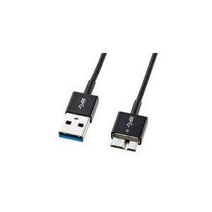 サンワサプライ USB3.0マイクロケーブル(A-MicroB)　0.3m　超ごく細 KU30-AMCSS03