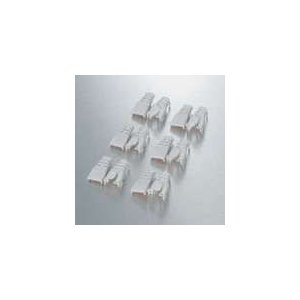 エレコム コネクタ保護カバー 6個入 ライトグレー LD-ABLG6