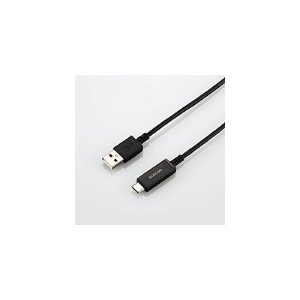 エレコム USB2.0ケーブル(温度検知機能付き、A‐C) MPA-AC18SNBK