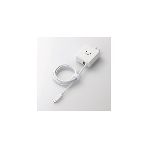 エレコム スマートフォン/タブレット用AC充電器/USB_Type-C/ケーブル一体型/USB-Aメス付/1.5m/5V3A対応/ホワイトフェイス MPA-ACCFW154WF