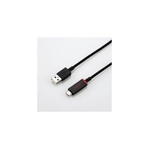 エレコム USB2.0ケーブル(温度検知機能付き、A‐C) MPA-ACS12SNBK