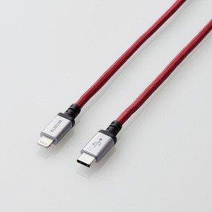 USB C-Lightningケーブル/高耐久/2.0m/レッド
