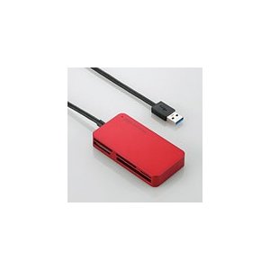 エレコム USB3.0対応メモリリーダライタ [51+5メディア対応]  レッド  MR3-A006RD MR3-A006RD