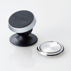 車載アクセサリー/スマホマグネットホルダー/テープ貼付タイプ/シルバー