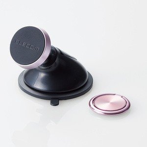 車載アクセサリー/スマホマグネットホルダー/ゲル吸盤タイプ/ピンク