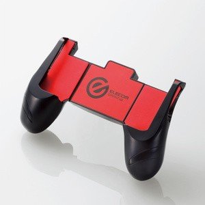 スマホ用ゲームアクセサリ/グリップ/スマホクリーナー付/レッド