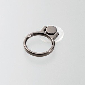 スマートフォン用ストラップ/フィンガーリング/クリア/スタンダード/ブラック