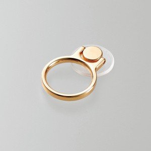 スマートフォン用ストラップ/フィンガーリング/クリア/スタンダード/ゴールド