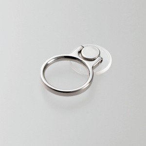 スマートフォン用ストラップ/フィンガーリング/クリア/スタンダード/シルバー