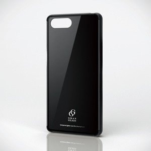 Xperia Ace/ハイブリッドケース/ガラス/背面カラー/ブラック