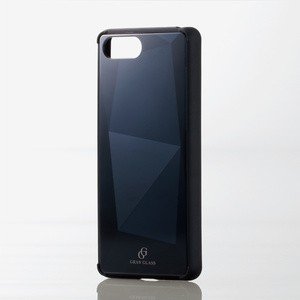 Xperia Ace/ハイブリッドケース/ガラス/ダイヤモンド/ブラック