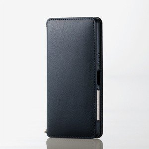 Xperia Ace/ソフトレザーケース/磁石付/ブラック