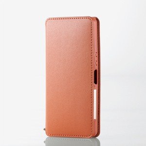 Xperia Ace/ソフトレザーケース/磁石付/ブラウン