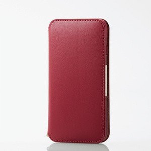 iPhone 8/ソフトレザーケース/磁石付/レッド