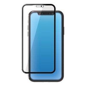 iPhone 11 Pro/フルカバーガラスフィルム/フレーム付/ブルーライトカット/ブラック