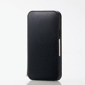 iPhone 11 Pro/ソフトレザーケース/磁石付/ブラック
