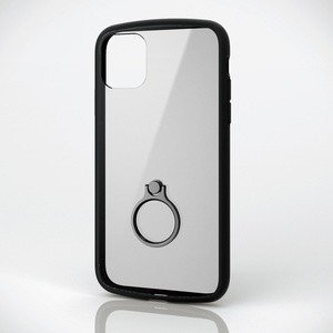 iPhone 11/TOUGH SLIM LITE/フレームカラー/リング付/ブラック