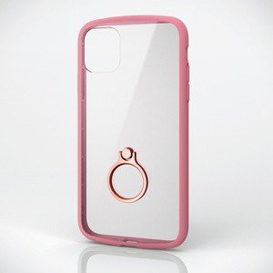 iPhone 11/TOUGH SLIM LITE/フレームカラー/リング付/ピンク