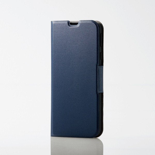 エレコム AQUOS sense3/AQUOS sense3 lite/Android One S7/ソフトレザーケース/薄型/磁石付/ネイビー PM-AQS3PLFUNV