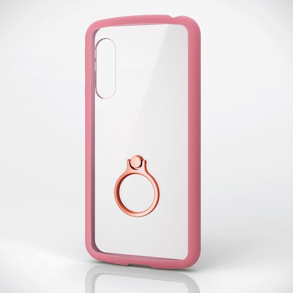 AQUOS sense3/AQUOS sense3 lite/Android One S7/TOUGH SLIM LITE/フレームカラー/リング付/ピンク PM-AQS3TSLFCRPN