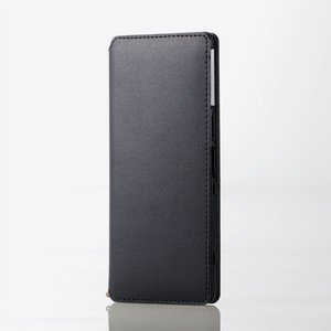 Xperia 1/ソフトレザーケース/磁石付/ブラック