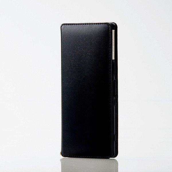 エレコム Xperia 5/ソフトレザーケース/磁石付/ブラック PM-X5PLFY2BK