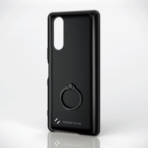 エレコム Xperia 5/TOUGH SLIM/リング付/ブラック PM-X5TSRBK